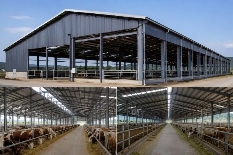 Steel Frame Cattle Farm Construction