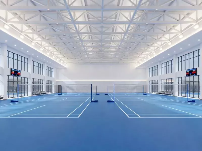 Costruzione in acciaio per sala da badminton per interni