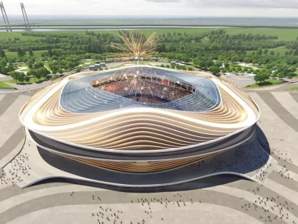 Strutture in acciaio a grande campata per lo stadio