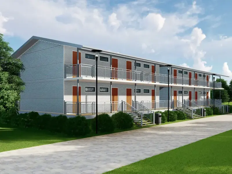 Edifici dormitorio in acciaio leggero Edifici dormitorio in acciaio leggero
