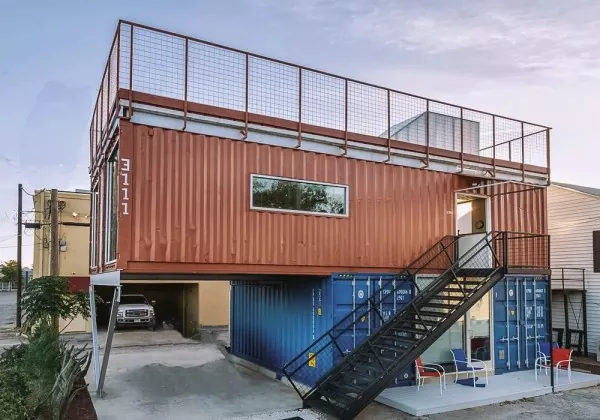 Dormitorio modulare in container impilabili in acciaio