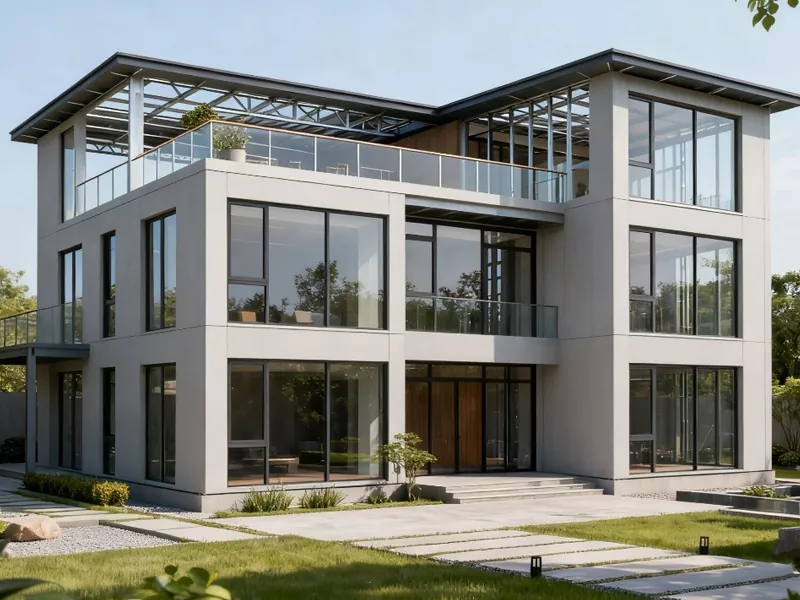 Casa a più piani con struttura in acciaio leggero