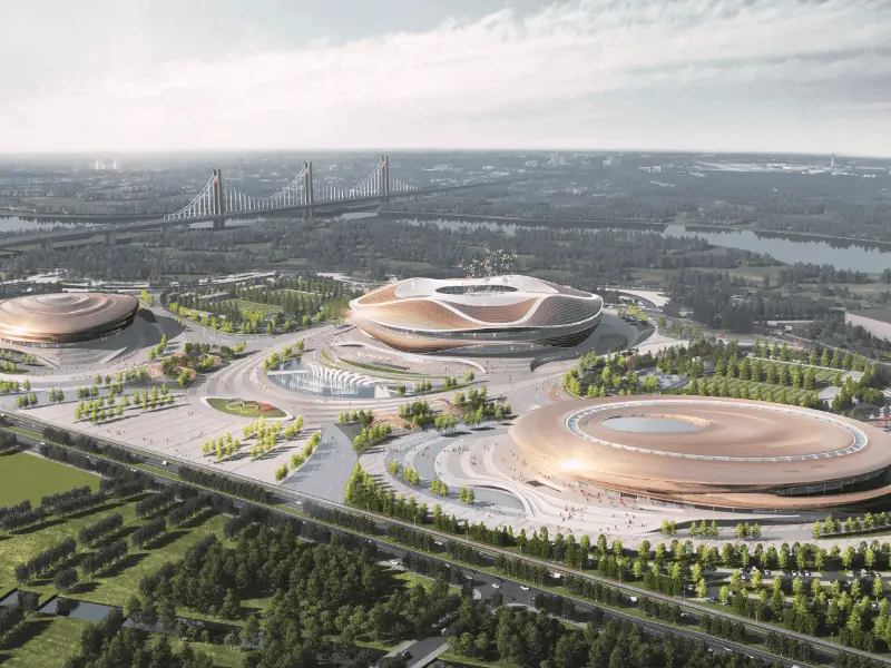 Stadio multifunzionale con struttura in acciaio