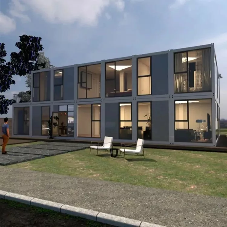 Casa in acciaio integrata con container prefabbricato