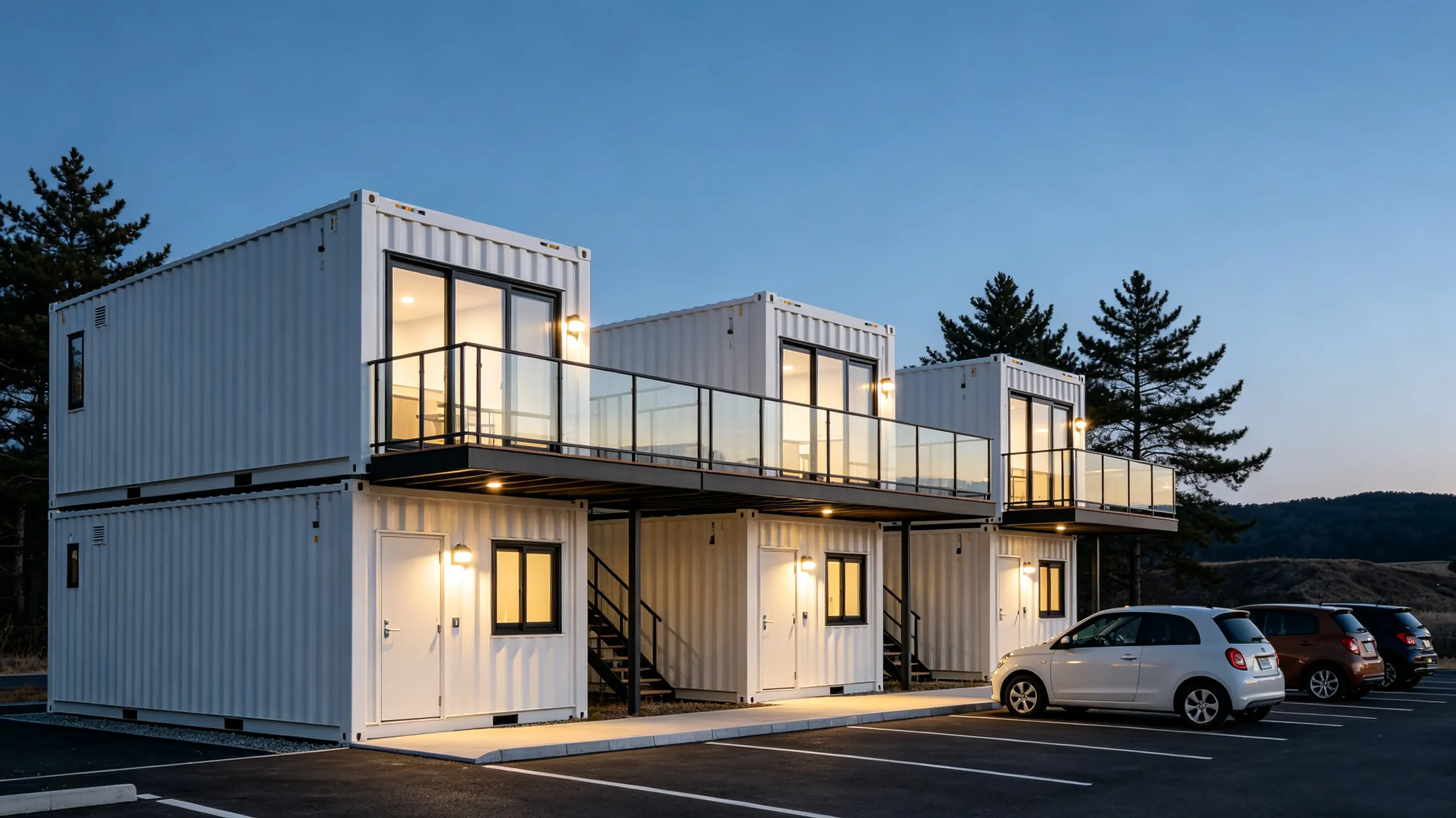 Costruzione di motel con container prefabbricati