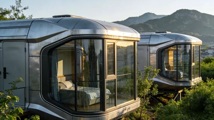 Casa prefabbricata della capsula spaziale Casa prefabbricata della capsula spaziale