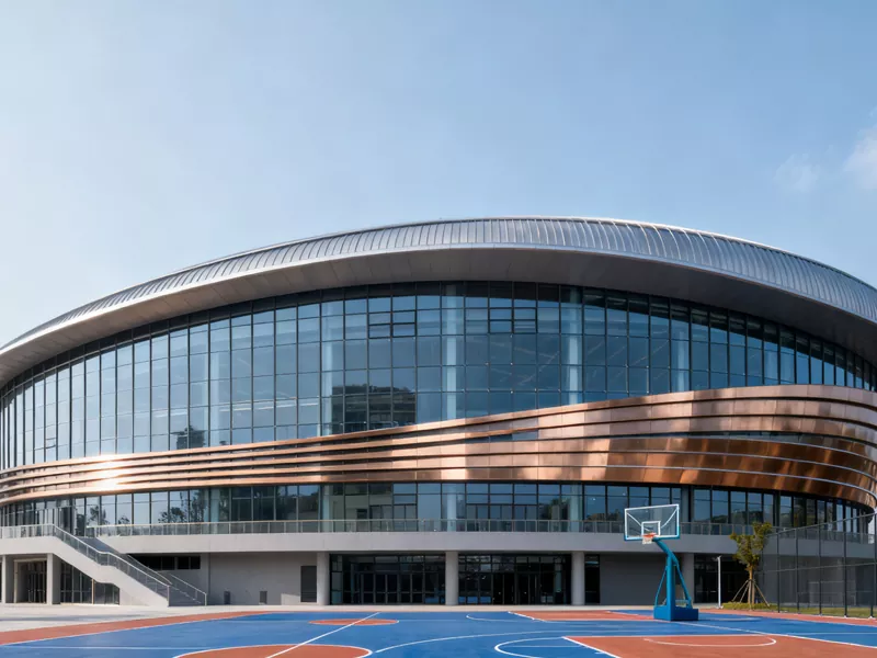 Campo da basket prefabbricato con struttura in acciaio