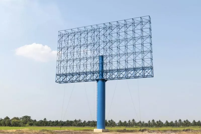 Struttura per cartelloni pubblicitari in acciaio