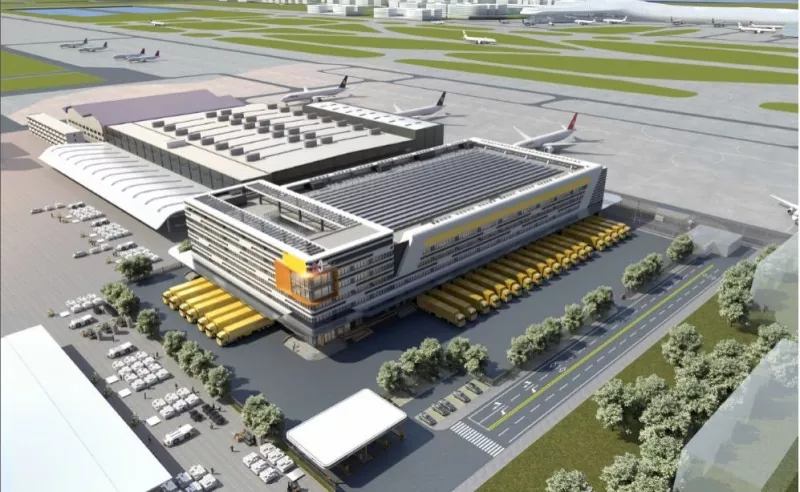 Terminale di carico dell'aeroporto con struttura in acciaio Terminale di carico dell'aeroporto con struttura in acciaio