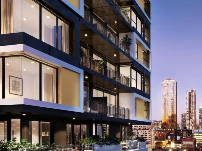 Edificio di appartamenti con struttura in acciaio Edificio di appartamenti con struttura in acciaio