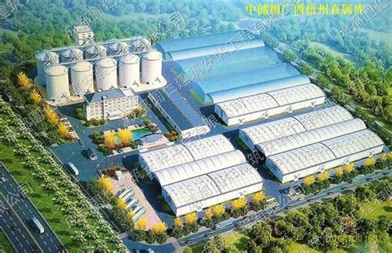 Deposito di stoccaggio del grano con struttura in acciaio