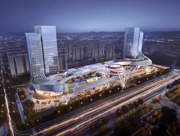 Costruzione di un centro commerciale con struttura in acciaio